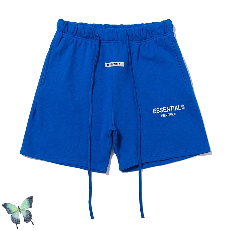 

Justin Bieber Essentials 3M Reflective Shorts Essentials High Street Yellow Embroidery Sweatpants Couple High Quality Shorts