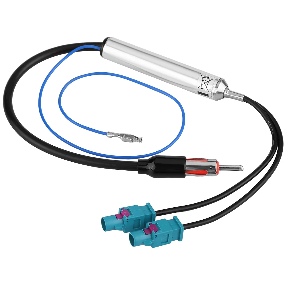 Car Radio Stereo Aerial Antenna Adapter Dual Fakra to Male Din Cable for Audi Skoda | Автомобили и мотоциклы