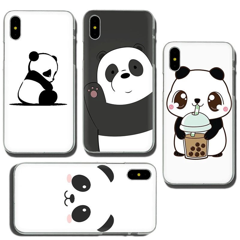 Жесткий пластиковый чехол для телефона с милой пандой iphone 5 Φ 5C SE 2020 6 6s 7 8 plus X XR XS 11