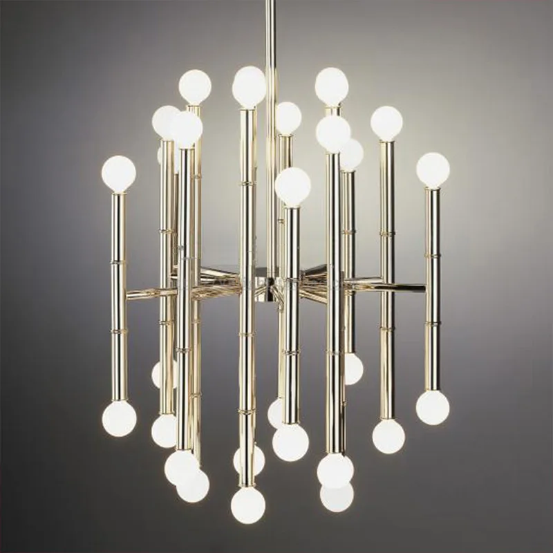 Прямоугольный подвеска фонарный столб Современная тарелка хром золото Led люстра