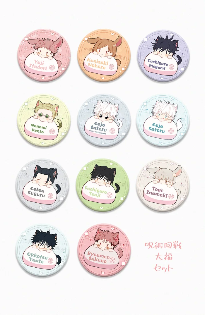 Аниме Jujutsu кайсен Gojo Satoru металлический значок кнопки брошь коллекция булавок