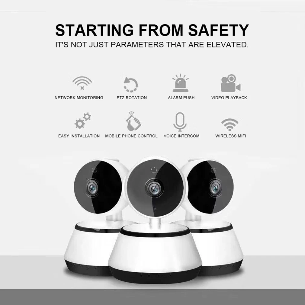 V380 1080/720P HD Беспроводная умная видеокамера с wi-fi домашняя ИК Веб-камера ночного видения HD Беспроводная IP камера