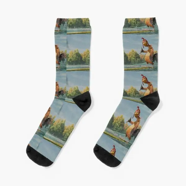 

Chicken Joe Wisconsin Crew Socks Cute Short Sports Black Winter Unisex Funny Cotton Autumn Comfortable Pattern Girls Breathable