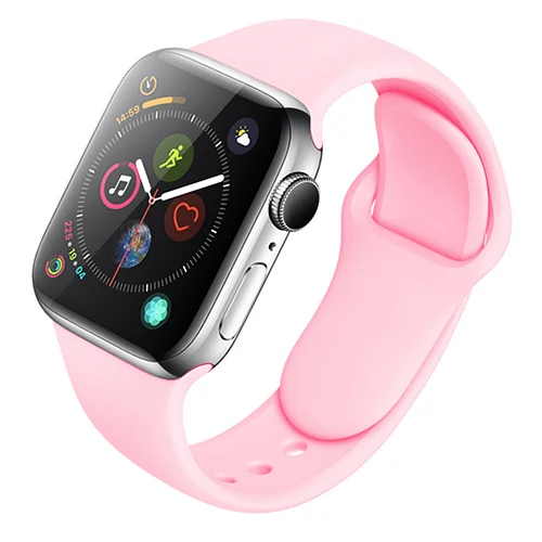 Силиконовый ремешок для Apple Watch 38 мм 42 мм спортивный браслет резиновый ремешок для Iwatch 5 4 44 мм 40 мм для Apple Watch 3 2 1 - Цвет ремешка: color 19