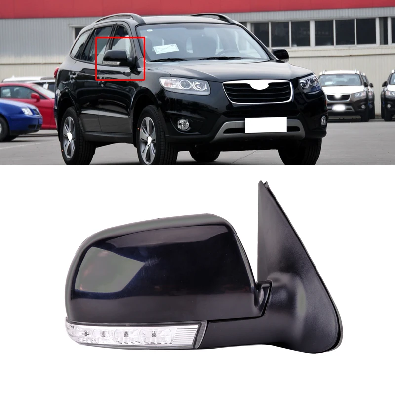 CAPQX 5/8Pin For Santa Fe SantaFe 2.4 2.7 2007 2008 2009-12 Rearview Mirror Side Wing Outside Door Reverse | Автомобили и