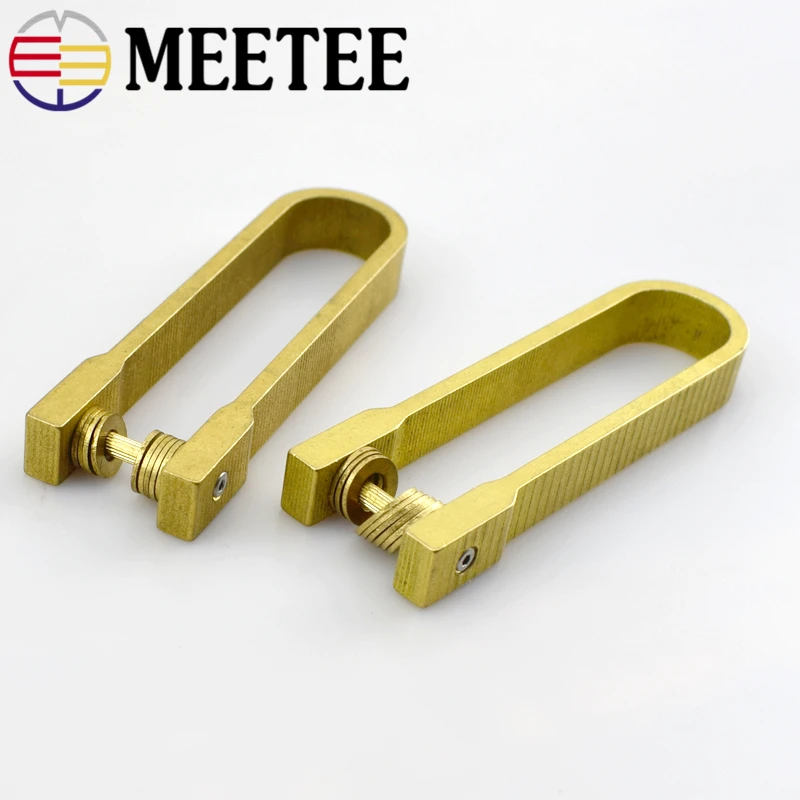 Meetee Width 1.5cm*8.3cm Creative Ring Brass Buckle Simple Storage Rings Pure Copper Belt Hook Bag Hardware Accessories AP173|Пряжки и