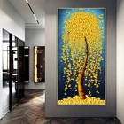 Картина на холсте Золотые деревья
