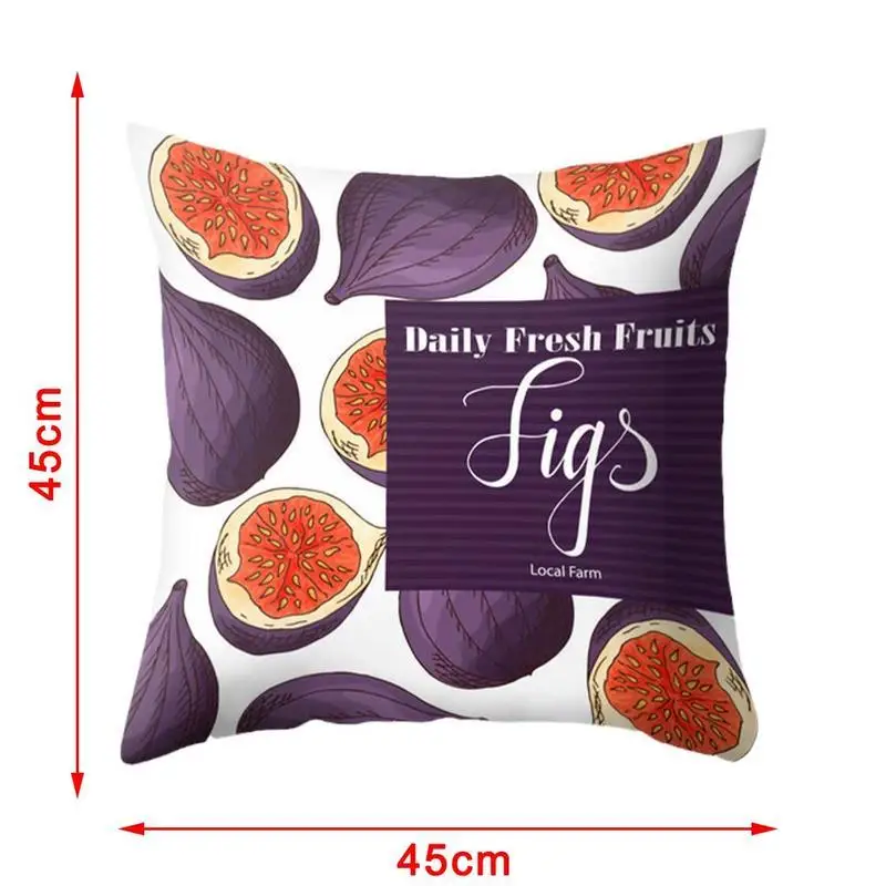 

Summer Fresh Fruits Watermelon Polyester peach skin Pattern Pillow Cover Decorative Covers For Sofa Room Throw Living Cushi P5T2