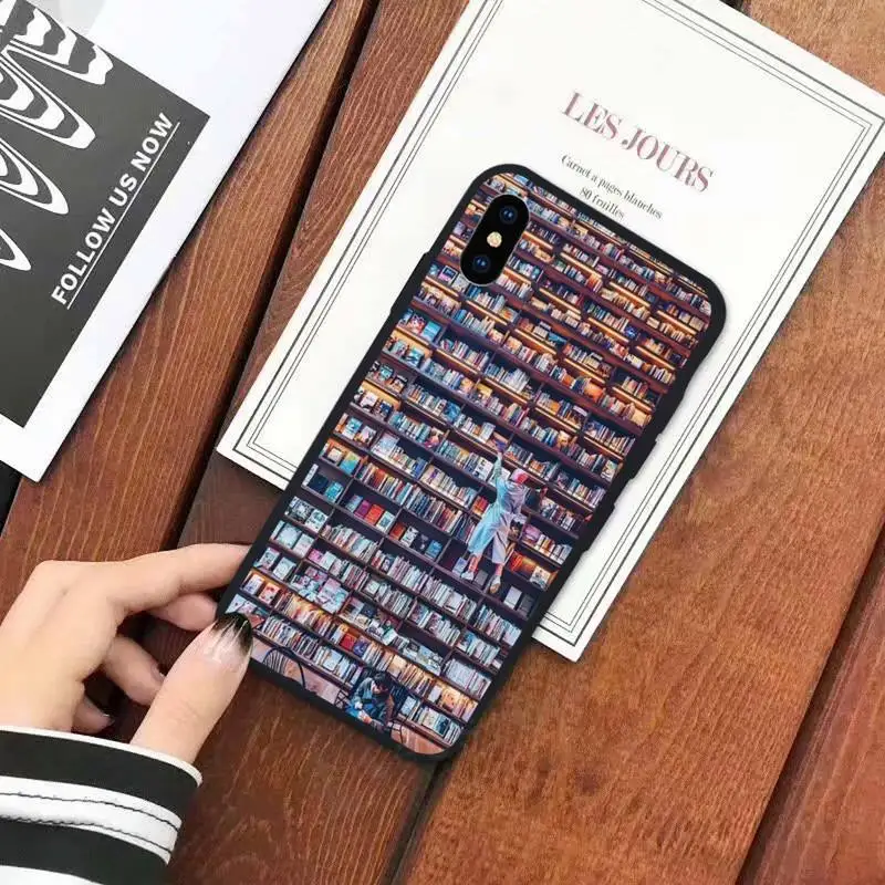 

Bookcase library art shelf book Phone Case for iPhone 11 12 mini pro XS MAX 8 7 6 6S Plus X 5S SE 2020 XR