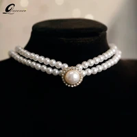 pearl necklace jewelry for women wedding dress accessories necklaces vintage collier handmade collor gothic collar vintage