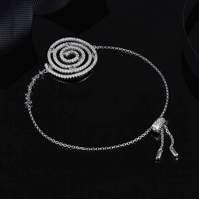 

Фирменный дизайн SOELLE, Стерлинговое Серебро 925 пробы, таинственный кору, спираль, искусственные циркониевые камни, женские роскошные ювелирн...