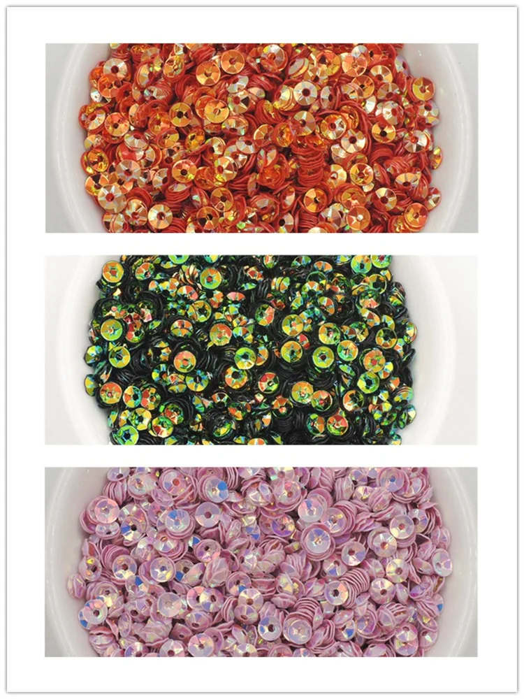 

1000Pcs 4mm PVC Concave Pieces Paillettes for Crafts Lentejuelas Sewing Decoration Shoes and Hats Bags DIY Handmade Accessories