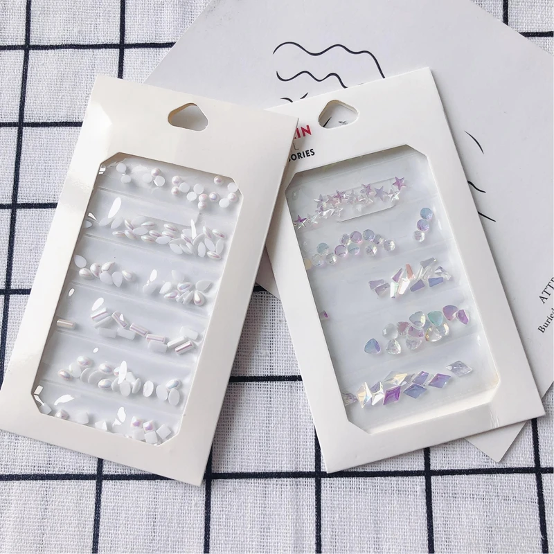

DIY jewelry accessories wholesale geometric shape nail jewelry sequins stars transparent accessories plastic nail decoration