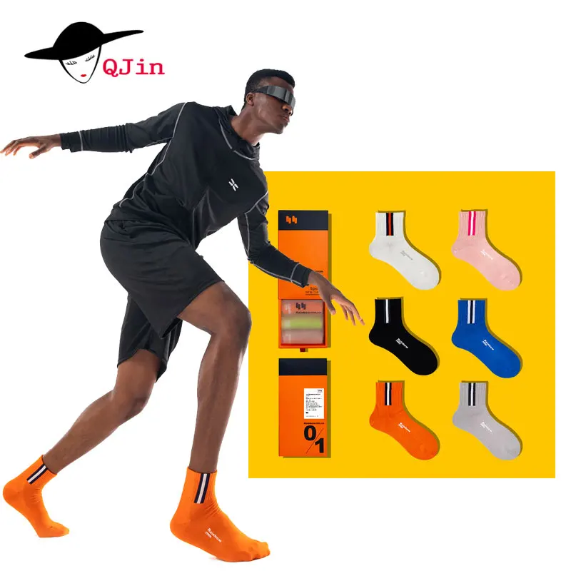 

3Pairs/lot Men's Long Socks Cotton Sweat-absorbent Deodorant Solid Color Sports Socks Casual Breathable women Socks High Quality