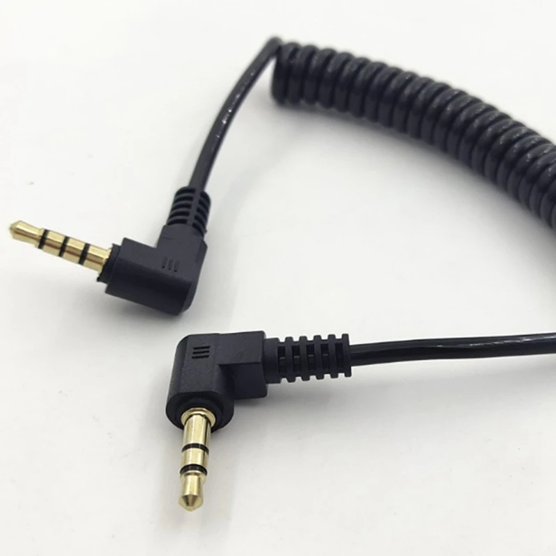 

2Pcs Microphone Conversion Line Microphones SC2 3.5mm TRS to TRRS Patch Cable