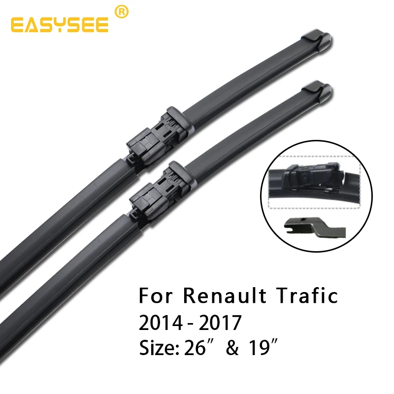 Car Windscreen Windshield Wiper Blades for Renault Trafic Mk2 Mk3 Fit Hook / Push Button from 2001 to 2015 2016 2017 2018 2019 | Автомобили