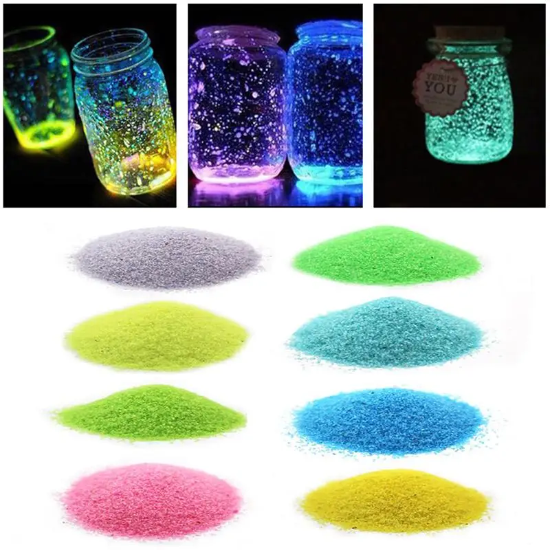 

10g Luminous Sand Fluorescent Particles Toy for Party DIY Starry Wishing Bottle Luminous Sand