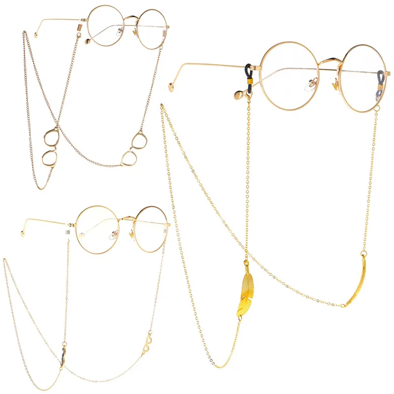 Новейшая Нескользящая оправа Imixlot для очков с бородой в форме пера цепочка
