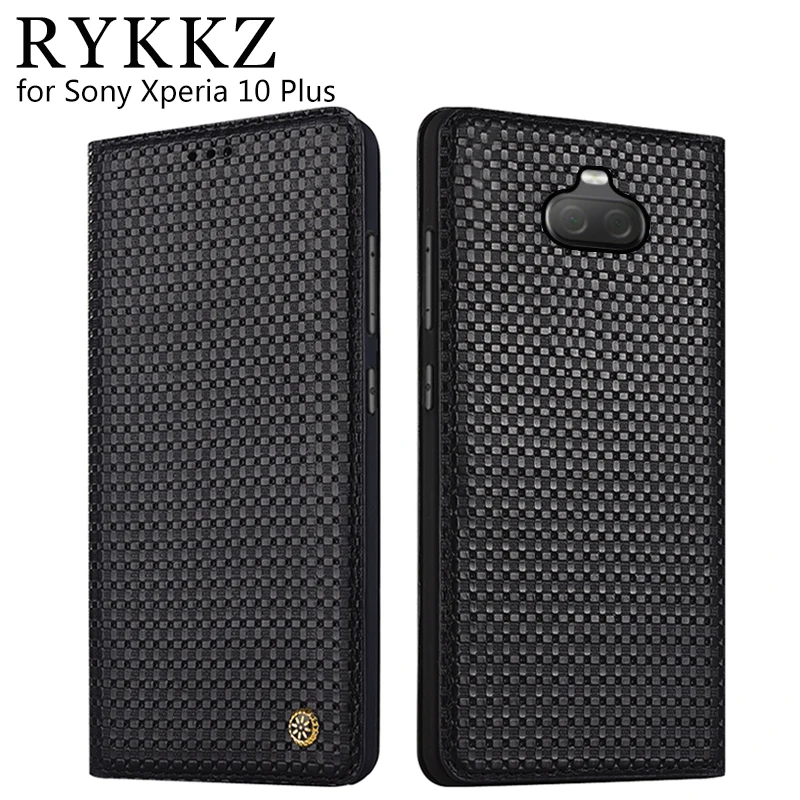 

Genuine Leather Flip Case For Sony Xperia 10 Plus Cover Magnetic case For Sony Z5 Cases Leather Cover Phone Case Coque Fundas