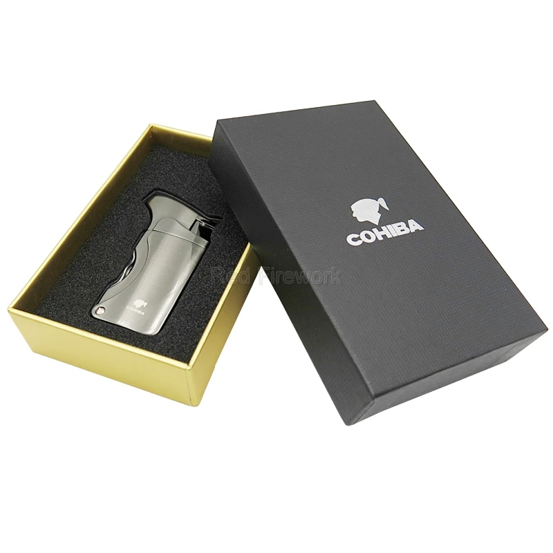 Популярная ветрозащитная Зажигалка COHIBA регулируемая для сигарет со встроенным 2