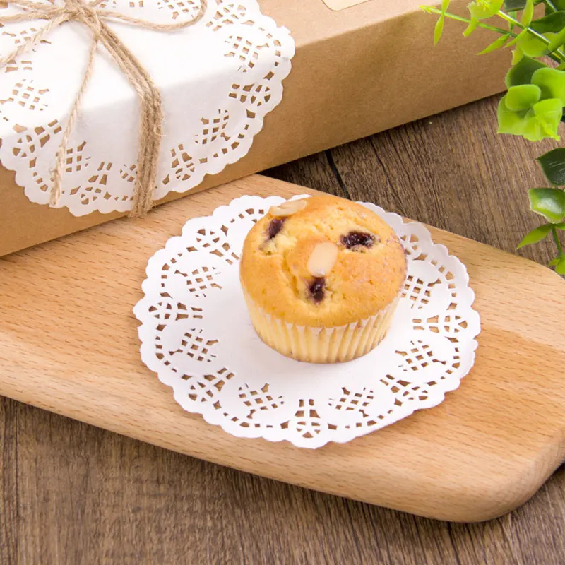 140 шт. кружевные бумажные салфетки подставка для торта из одноразовые Еда коврик