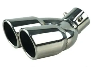 

Универсальный автомобильный впускной отверстие с двойной канавкой, задний наконечник выхлопной трубы, глушитель, автомобильные аксессуары из нержавеющей стали