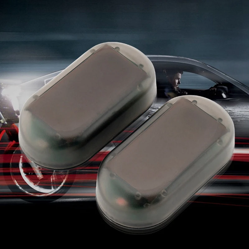 

C 1Pcs Car Alarm Anti-theft Light Vehicle-mounted Solar Simulation Warning Flash LED Car Interior Lights Car Accessories