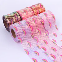 3inch glitter sequin tulle ribbon roll for diy tutu table skirts pom poms wedding baby birthday party chair sash decor supplies