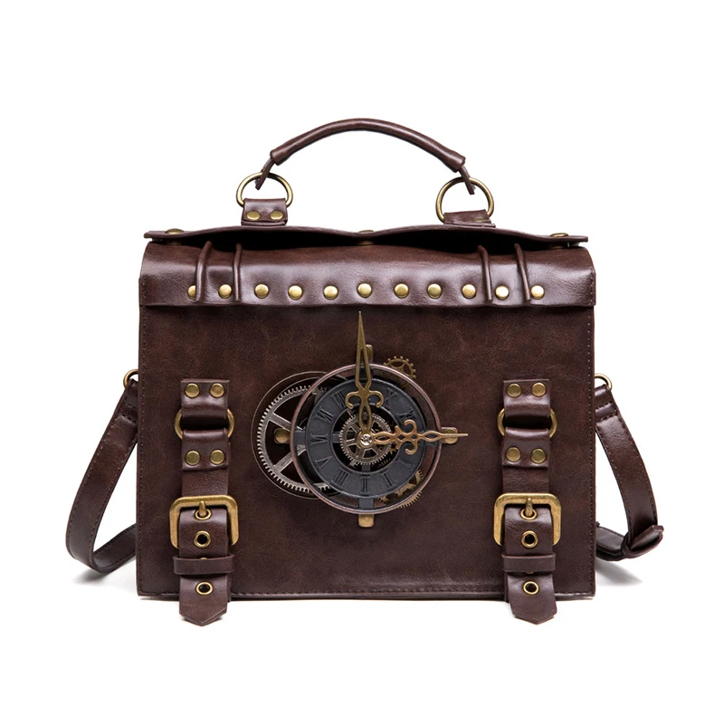 

Hot Sell New Retro Style Women Bag Steampunk Industrial Style Women Shoulder Diagonal Bag Ladies Bags Handbags