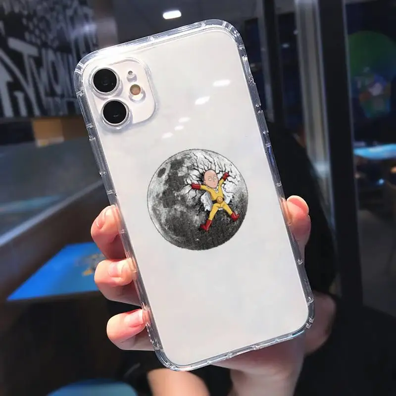 

One Punch Man Anime Phone Case Transparent soft For iphone 5 5s 5c se 6 6s 7 8 11 12 plus mini x xs xr pro max