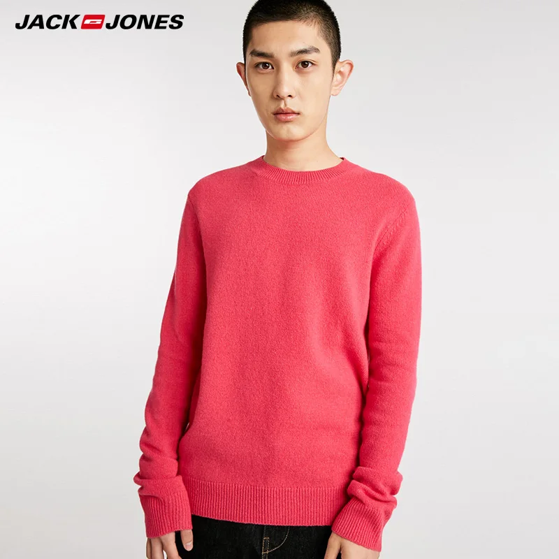 JackJones зима чистый цвет мужской досуг шерстяной свитер | 218424507|Джемперы|
