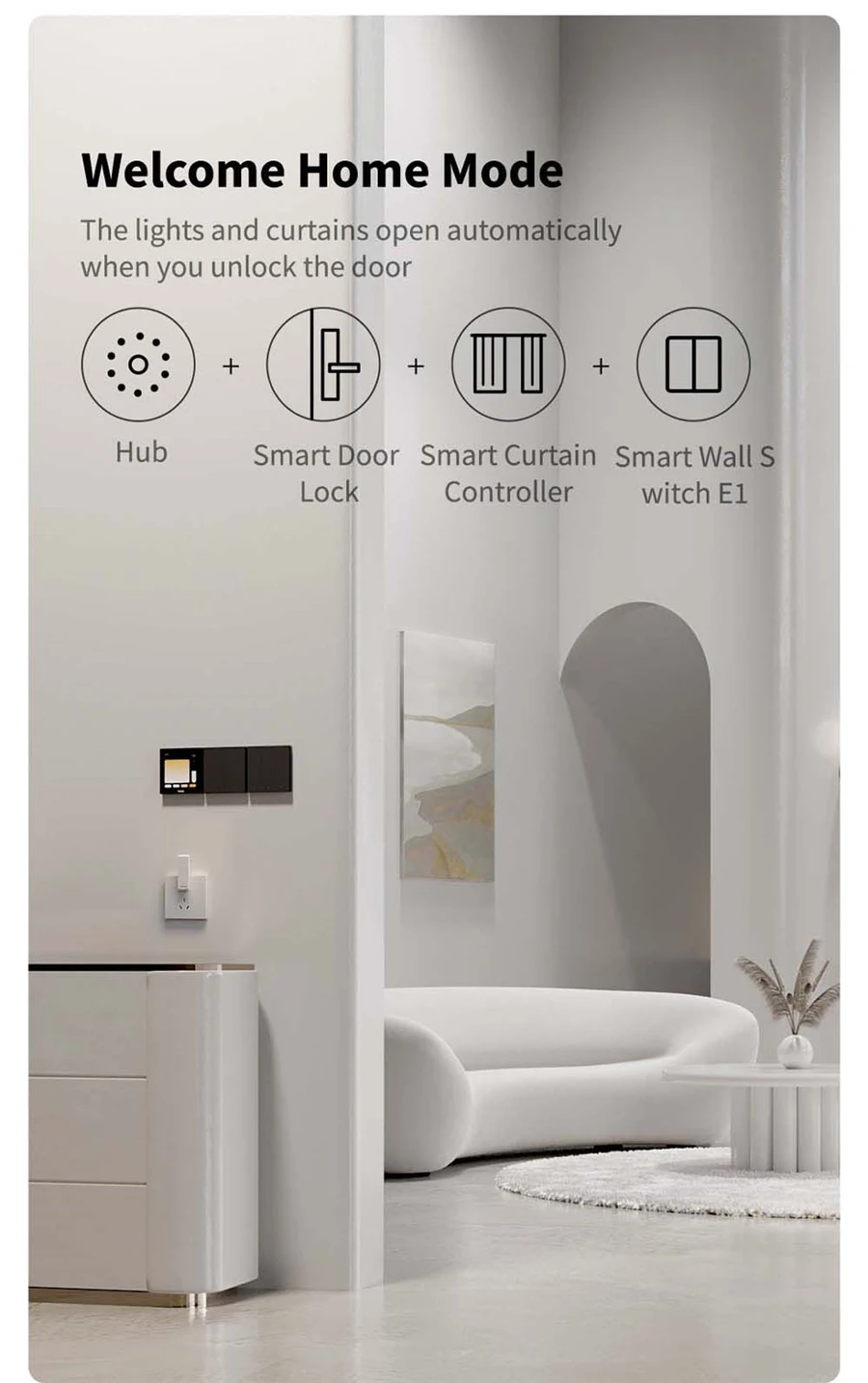Aqara E1 Hub Gateway Zigbee 3.0 WiFi Ретранслятор Пульт дистанционного управления Весь дом умный