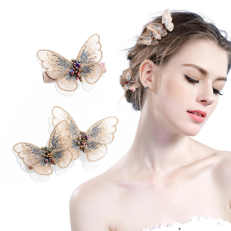 Головной убор в Корейском стиле с зажимом бабочки боковой зажим головной