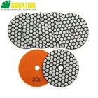 SHDIATOOL 6 шт. 4 дюйма100 мм #200 Сухие алмазные полировальные диски диаметр 4 дюйма полимерная связка гибкий шлифовальный диск для гранита, мрамора, керамики