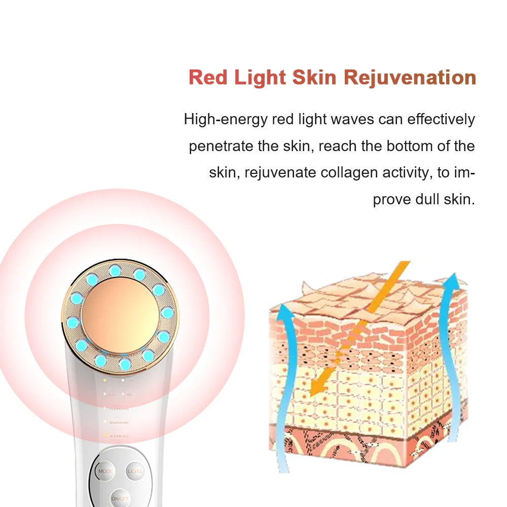 

Beauty Instrument Skin Care Machine Ion Deep Cleaning Face Lift Tool Remove Acne Skin Rejuvenation Facial Messager Home SPA