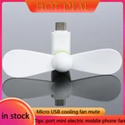 Мини-вентилятор с портом USB Type-C, для мобильных телефонов Android
