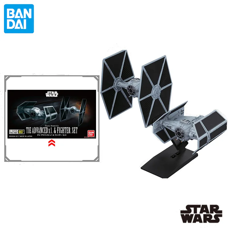 

Bandai Звездные войны автомобиль X1 Tie Fighter двойной ионный двигатель Сборная модель истребитель детские игрушки подарок для детей