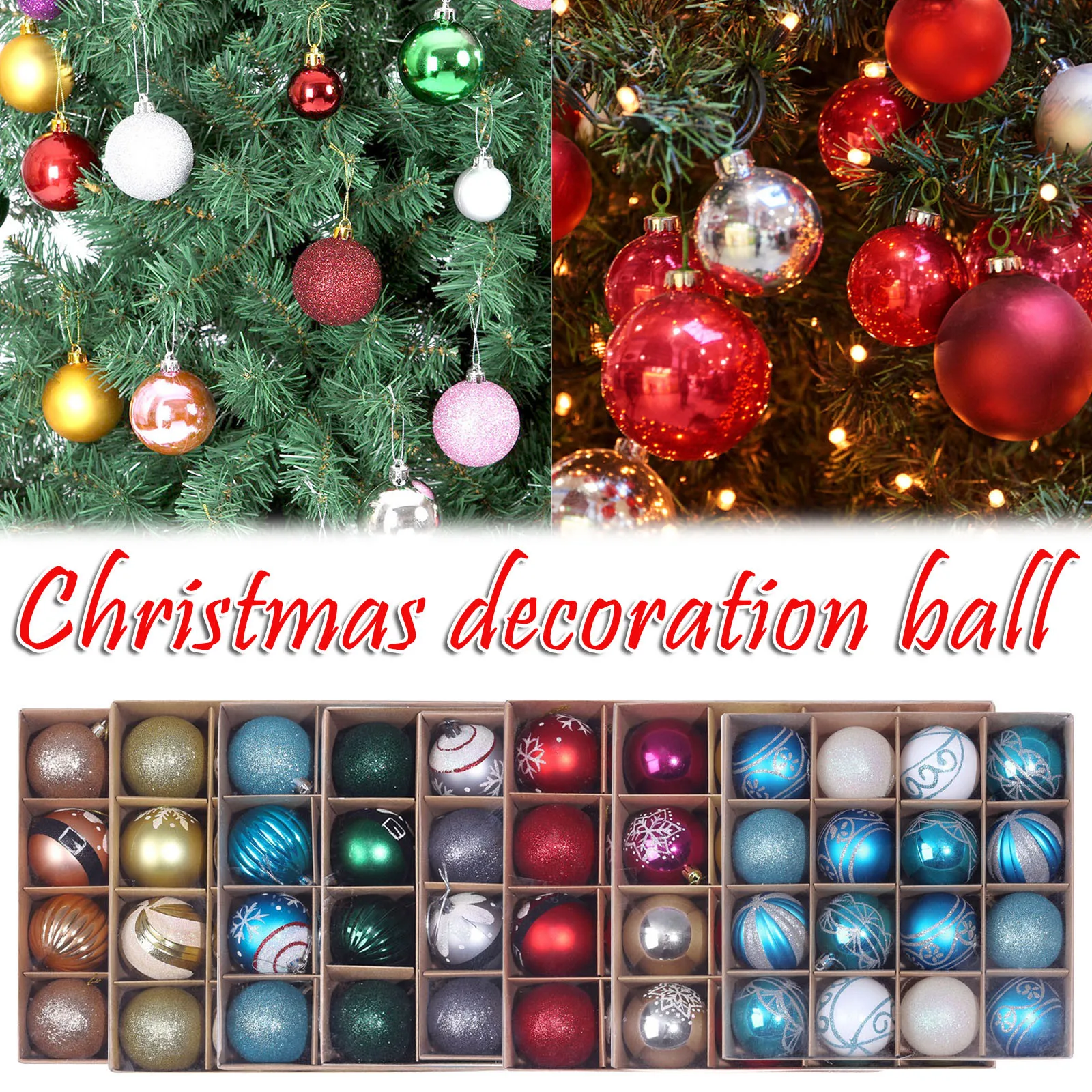 

16pc Christmas Ball Decoration Hanging Pendant Home Decor Baubles Party Christmas Tree Drop Ornaments Balls Decoration 2021