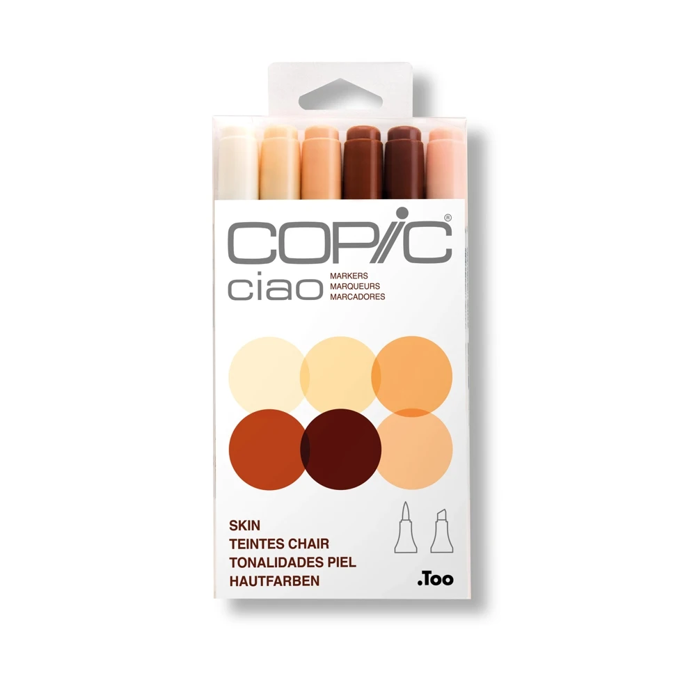 Набор маркеров Copic Ciao 6 штук в пластиковой упаковке | Канцтовары для офиса и дома
