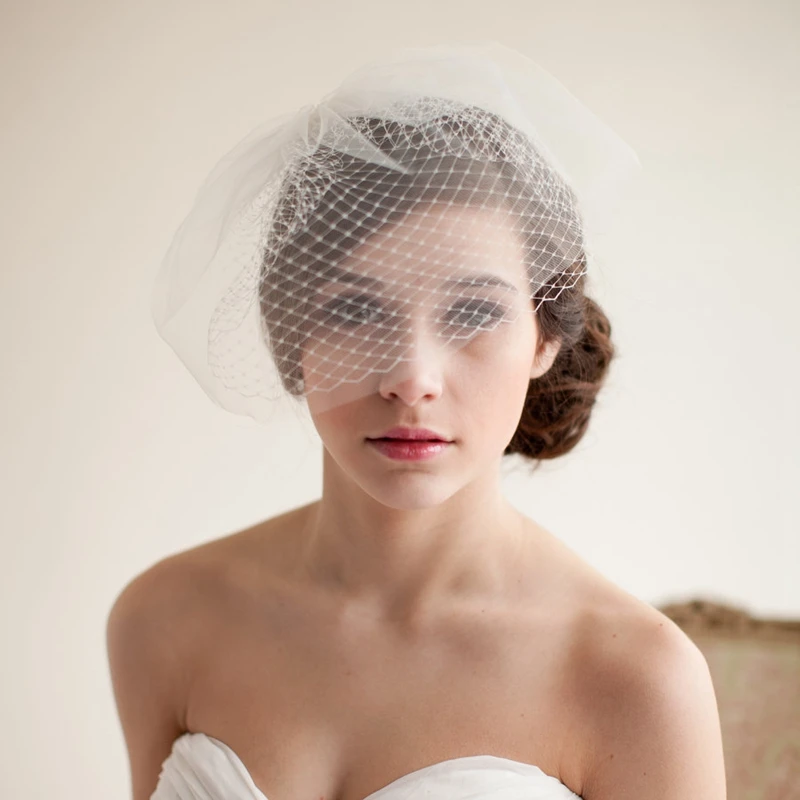 

New European Style Bridal Wedding Veil Vintage Bird Cage Veil Soft Net Short Bridal Veil for Wedding Dresses