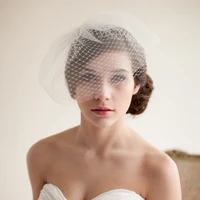 new european style bridal wedding veil vintage bird cage veil soft net short bridal veil for wedding dresses