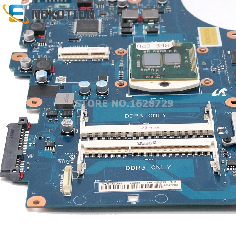NOKOTION BREMEN-M для samsung NP-R580 R580 Материнская плата ноутбука HM55 DDR3 GT310M GPU ЦП BA92-06132A BA92-06132B