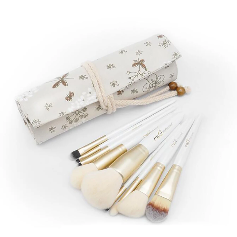 

10PCS Beginner Makeup Brushes Kit Premium Synthetic Fiber Foundation Concealer Cosmetic Eyeshadow Eyeliner Applicator Brush