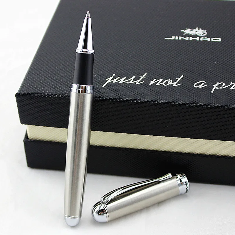 Высококачественная шариковая ручка Jinhao 750 с роскошным стержнем 0 7 мм серебряная