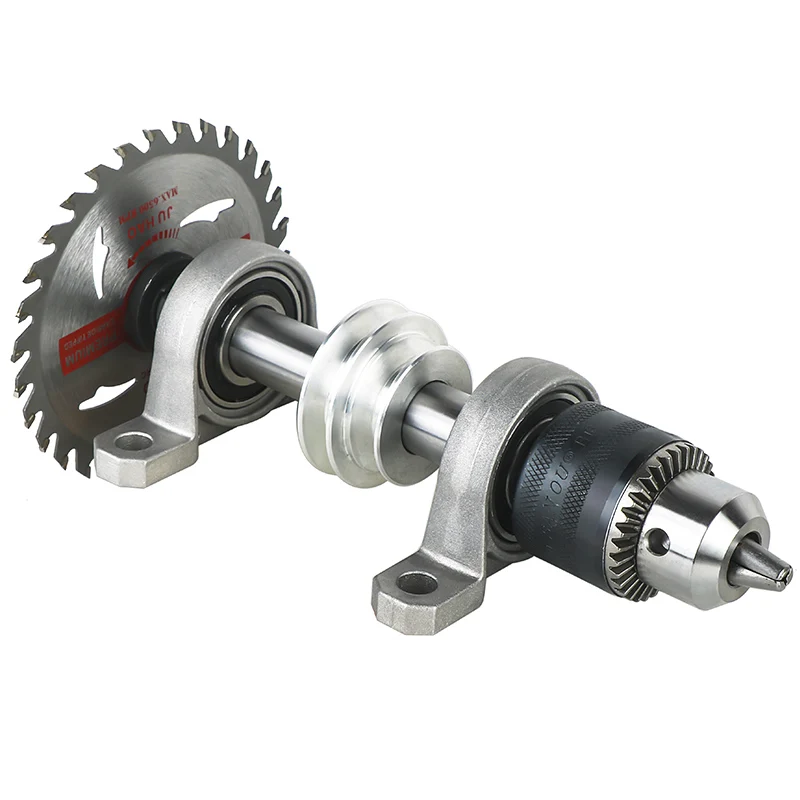 

Bearing Seat Pulley Bench Saw Drill Woodworking DIY Cutting Machine Spindle Bearing Seat Drill Chuck Set Grinding Spindle