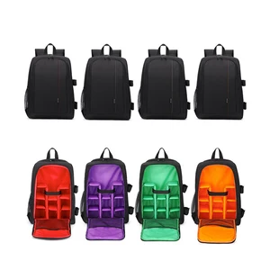 waterproof digital dslr photo padded backpack with rain cover bag case for ipad canon sony fuji nikon olympus panasonic free global shipping