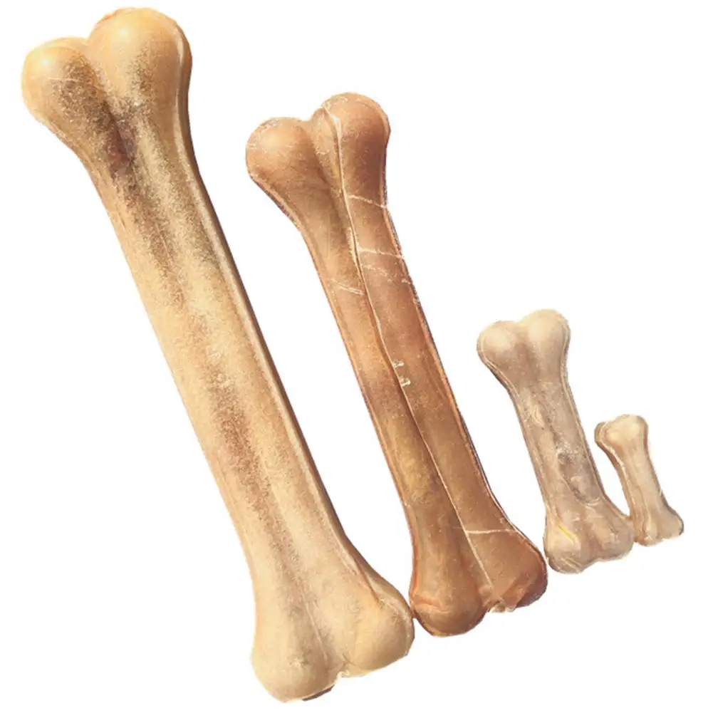 Игрушки для собак в форме кости износостойкие жевательные палочки из воловьей