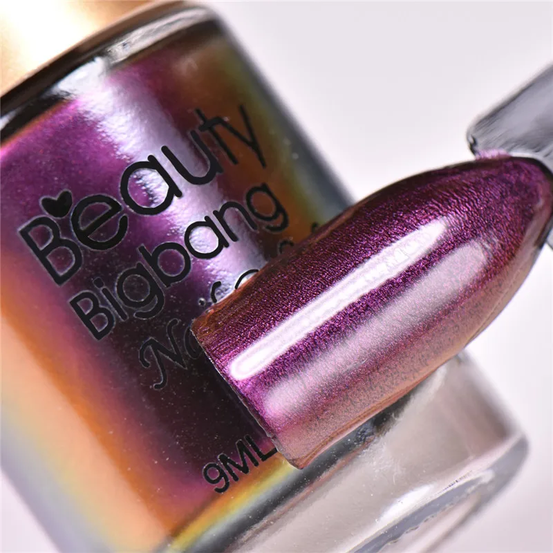 BeautyBigBang 9 мл 5 цветов хамелеон лак для стемпинга лак для дизайна ногтей Прочный ноготь лак Перманентный