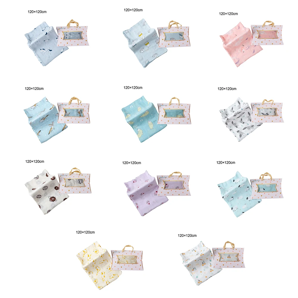 Детское Пеленальное Одеяло мягкие шелковистые бамбуковые муслиновые