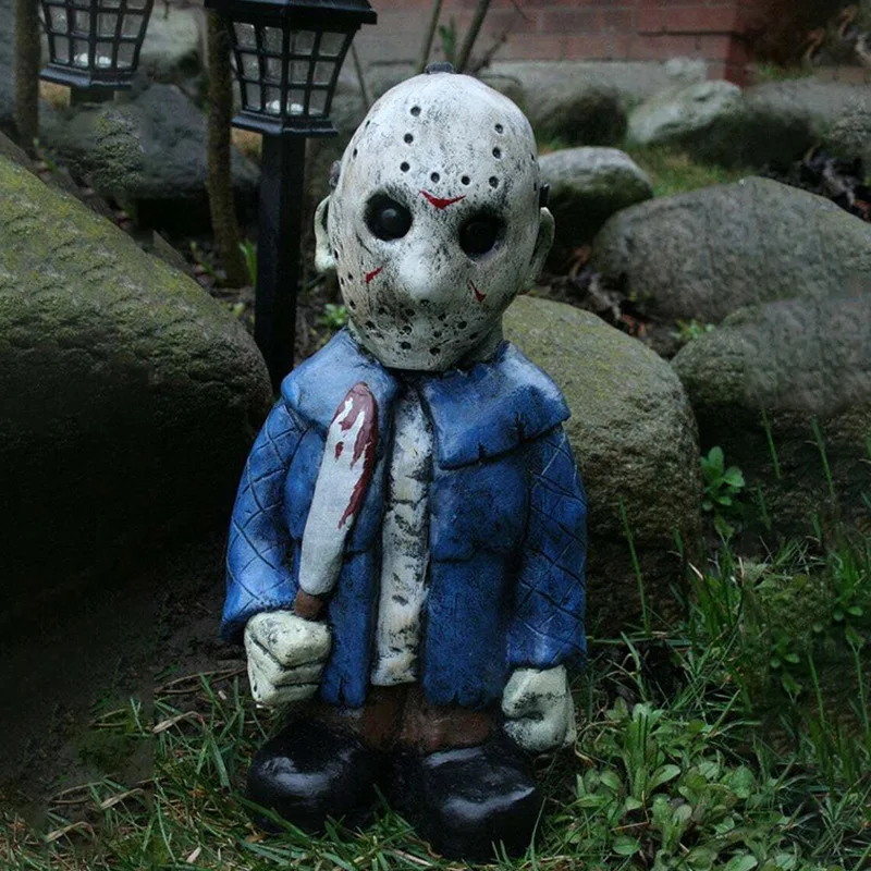 Ужасная садовая Статуэтка гнома из смолы уличное украшение статуэтка зомби